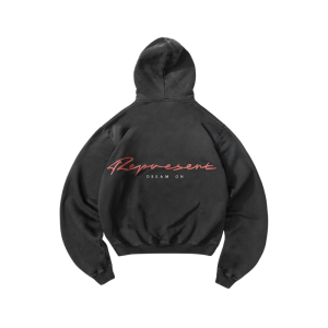 Represent Chrome Flight Hoodie Black