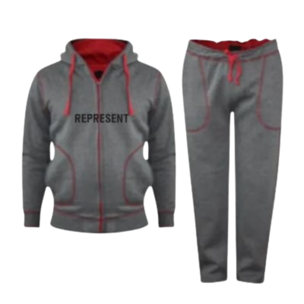 Represent Grey Reddish Tracksuit Set Represent Grey Reddish Tracksuit Set