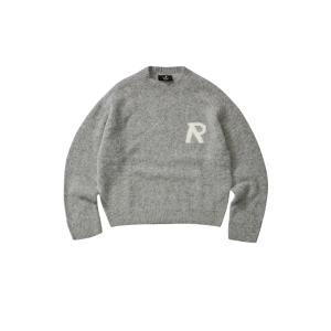 Represent Logo Knit Sweater Grey