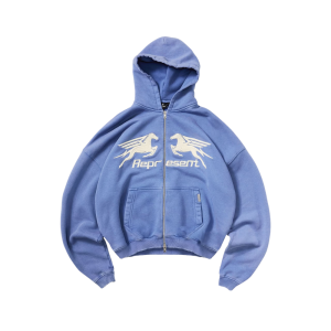 Represent Pegasus Full-Zip Hoodie Indigo